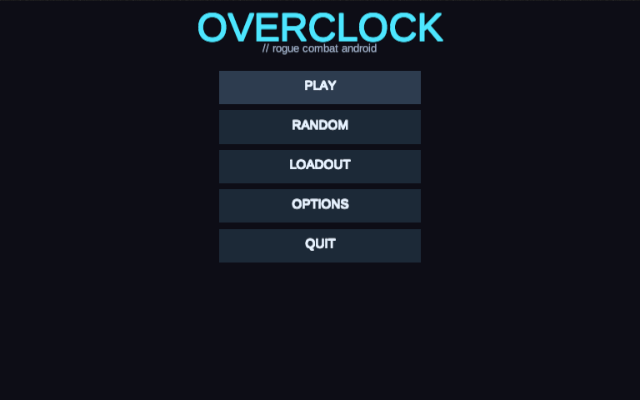 OVERCLOCK main menu